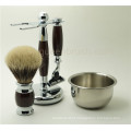 Alta qualidade e High-End Bager cabelo Shaving Brush Kits